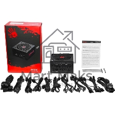 Блок питания Bloody BD-PS850G, 850Вт, 80 PLUS Gold, 120мм, модульный, черный