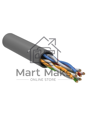 Кабель IEK витая пара U/UTP категории 5E 4 пары PVC 1м сер. GENERICA (305м)