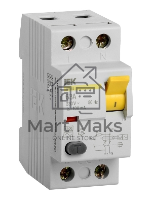 Выключатель дифференциального тока (УЗО) Iek MDV10-2-063-100 ВД1-63 2Р 63А 100мА ИЭК