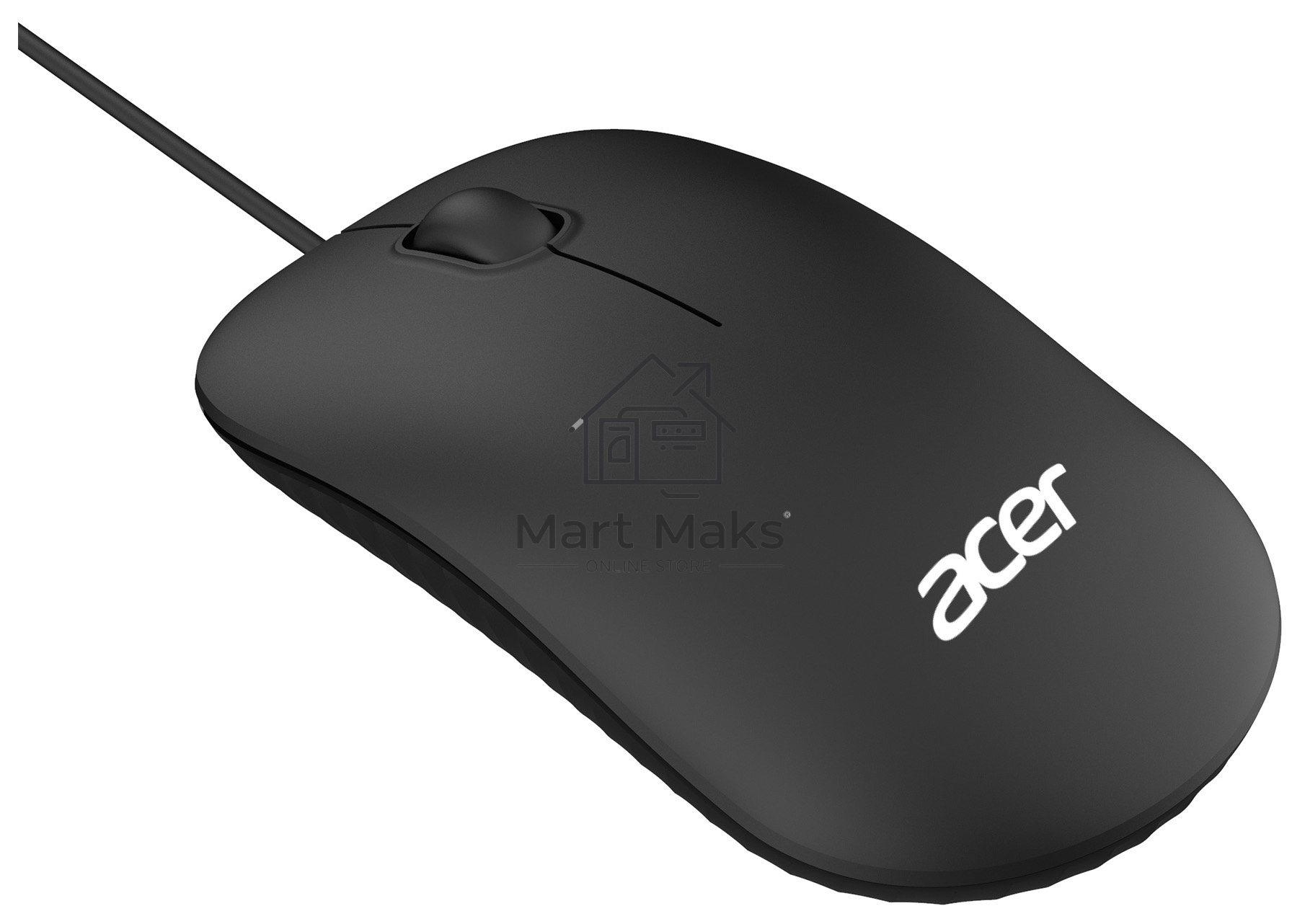 Мышь проводная Acer OMW122 черный, 1200 dpi, USB, кнопки - 3