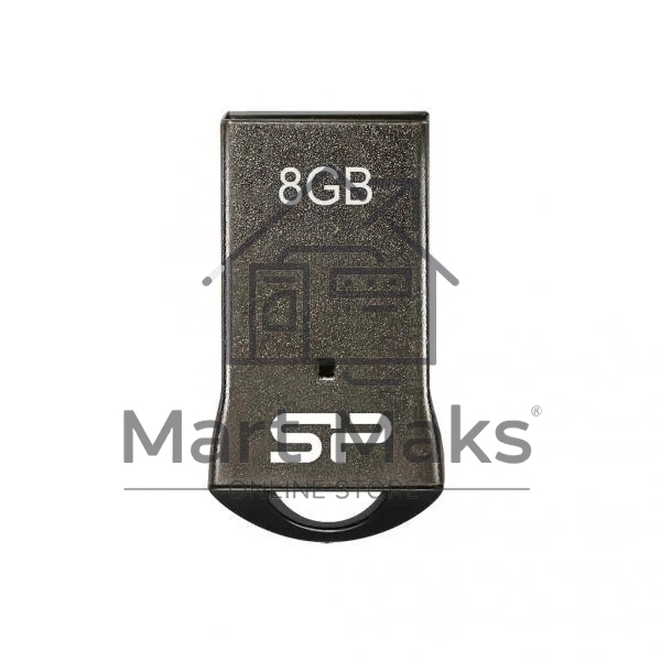 Флешка USB R/W Silicon Power 8Gb Touch T01 SP008GBUF2T01V1K USB2.0 черный/серебристый