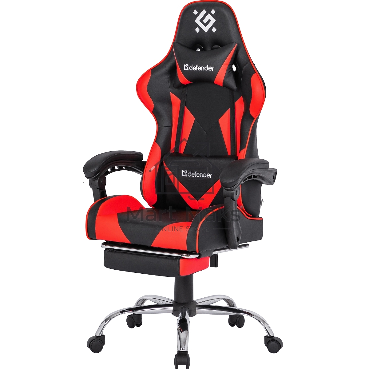 Кресло игровое Defender PILOT RED/BLACK