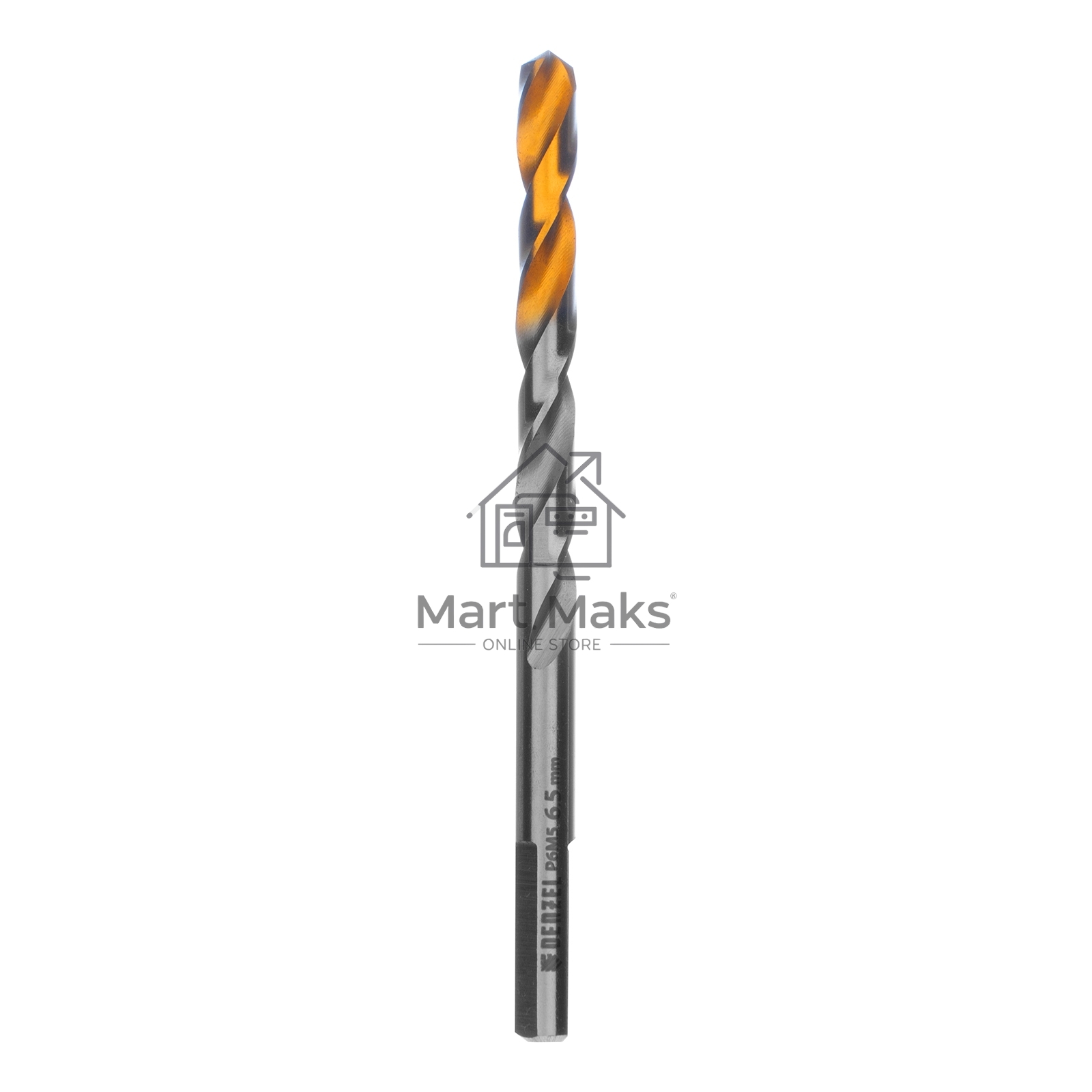 Сверло спиральное по металлу 6,5 x 100мм, Р6М5, Golden Tip Denzel