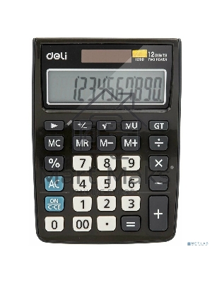 Калькулятор настольный Deli E1238 black черный 12-разр. 1003509