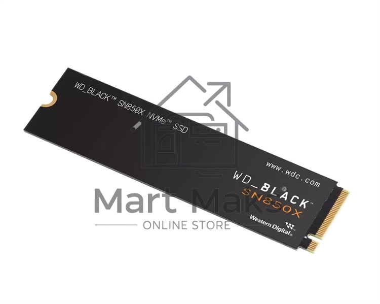Накопитель SSD WD 1Tb Black SN850X, M.2(22x80mm), NVMe, PCIe 4.0 x4, 3D TLC, R/W 7300/6300MB/s, IOPs 800 000/1 100 000, TBW 600, DWPD 0.3 (12 мес.)