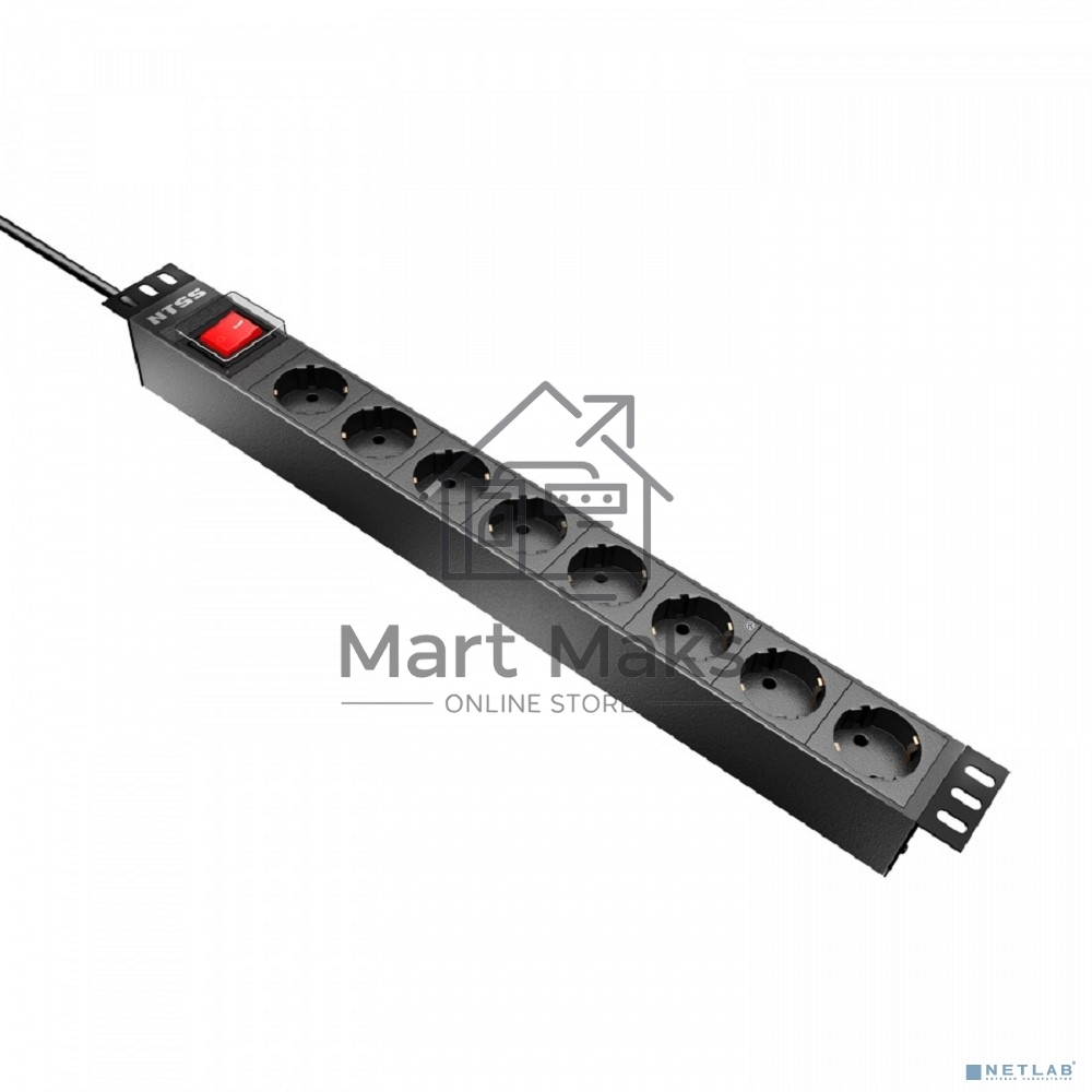 Блок распределения питания NTSS NTSS-PDU-DA1016 гор.размещ. 8x базовые 10A C14