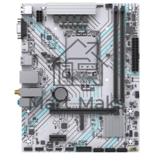 Материнская плата Maxsun B760M GAMING WIFI ICE, LGA 1700, Intel B760, 2xDDR4, 3xSATA, 1xM.2, 1xPCIe 4.0 x16, 1xPCIe x1, 1xVGA, 1xHDMI, 1x1Gb LAN, Wi-Fi 5, Bluetooth 4.2, 2xUSB-A 5Gbps, 4xUSB-A 2.0, 3x3.5 мм, 7.1, белый, mATX