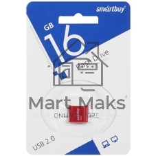 Флешка USB Smartbuy LARA Blue (SB16GBLARA-B), 16Gb, USB 2.0, R/W 15/5, синий/белый
