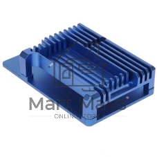 Корпус Qumo Aluminum case with double black fans, Raspberry Pi 4, blue(RS008)