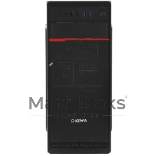 Компьютерный корпус Digma DCC-MD302 черный без БП ATX 1x80мм 3x120мм 2xUSB 2.0 2xUSB 3.0 audio
