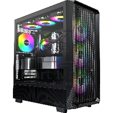 Компьютерный корпус Montech X5 черный без БП ATX 4x120мм 1xUSB2.0 1xUSB3.0 audio bott PSU
