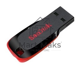 Флешка USB R/W R/W Sandisk 32Gb Cruzer Blade SDCZ50-032G-B35 USB2.0 черный/красный
