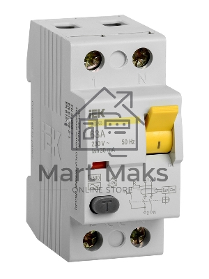 Выключатель дифференциального тока (УЗО) Iek MDV10-2-063-030 ВД1-63 2Р 63А 30мА ИЭК