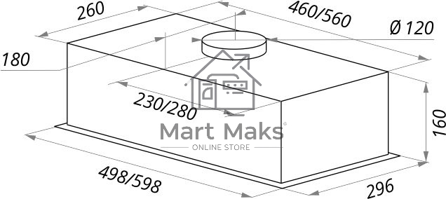 Вытяжка встраиваемая Maunfeld Crosby Light (C) 60 белый, 60 см, 850 куб. м/ч, 48 дБ