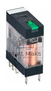 Реле общего назначения OGR-1 2C 24В DC с LED и тест. кнопкой ONI OGR-1-2C-DC24V-L-B