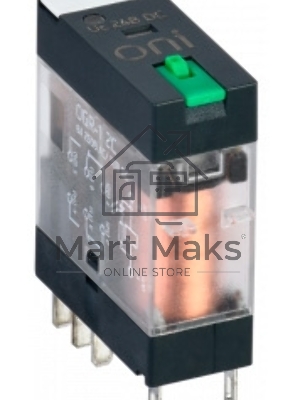 Реле общего назначения OGR-1 2C 24В DC с LED и тест. кнопкой ONI OGR-1-2C-DC24V-L-B