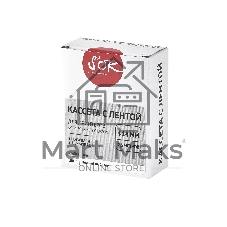 Кассета с лентой S'OK by Sakura Printing BLK6WBA14 для Epson, черный на белом, 14мм/2.5м