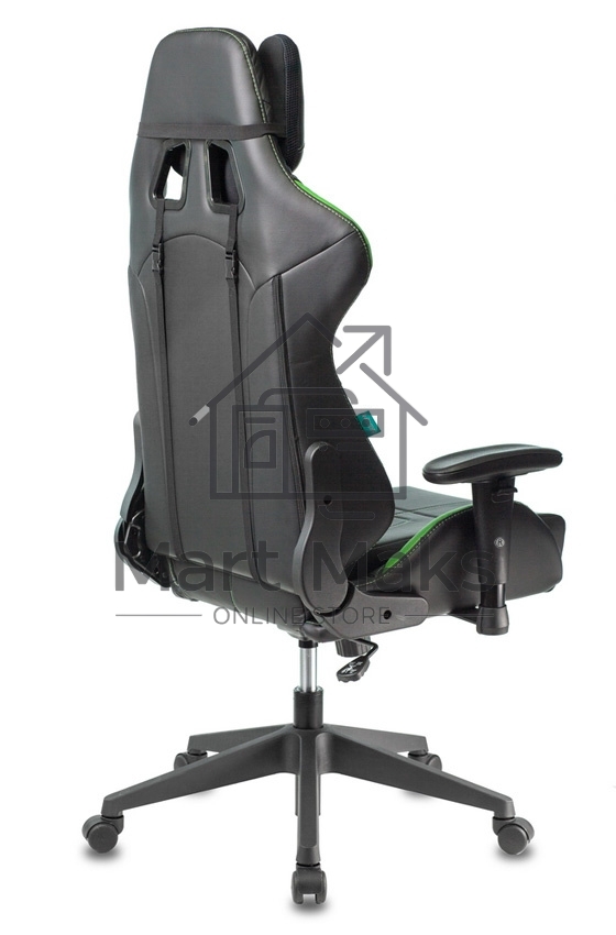 Кресло игровое Бюрократ VIKING 5 AERO LGREEN черный/салатовый искусственная кожа