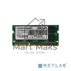 Оперативная память Patriot, DDR3, 8GB (1x8 GB), 1600 MHz, CL11, SO-DIMM