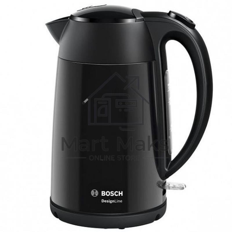 Чайник электрический Bosch TWK3P423 1.7л. 2400Вт черный (корпус: нержавеющая сталь)