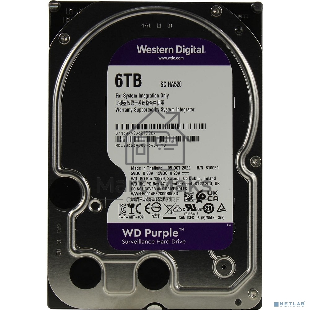 Жесткий диск Western Digital 6Tb SATA III, 5400 rpm, 256Mb, 3.5
