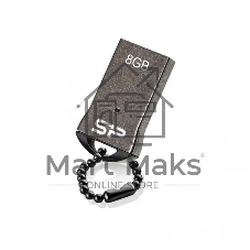 Флешка USB R/W Silicon Power 8Gb Touch T01 SP008Gb,UF2T01V1K USB 2.0 черный/серебристый