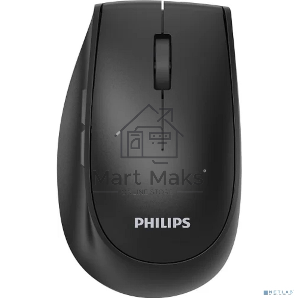 Мышь беспроводная Philips SPK7627 черный, 1600 dpi, радиоканал, Bluetooth, USB, кнопки - 5