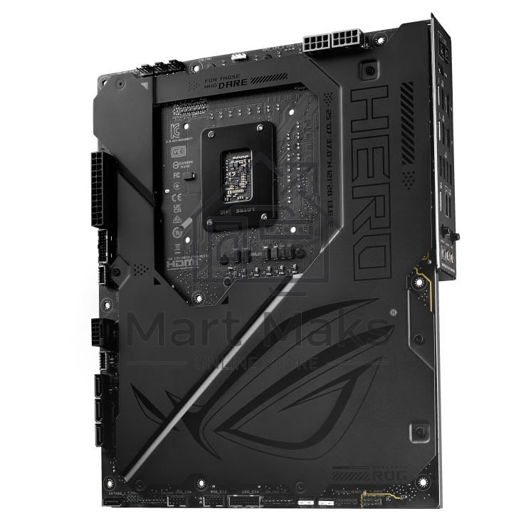 Материнская плата ASUS ROG MAXIMUS Z890 HERO BTF, LGA1851, Intel Z890, 4xDDR5, 4xSATA, 6xM.2, 1xPCIe 5.0 x16, 1xPCIe 4.0 x4, 1xPCIe x1, 1xHDMI, 2xUSB-C (Thunderbolt 4), 1xUSB-C 3.2 Gen 2, 4xUSB-A 3.2 Gen 2, 4xUSB-A 3.2 Gen 1, 2x2.5Gb LAN, Wi-Fi 7, Bluetoo