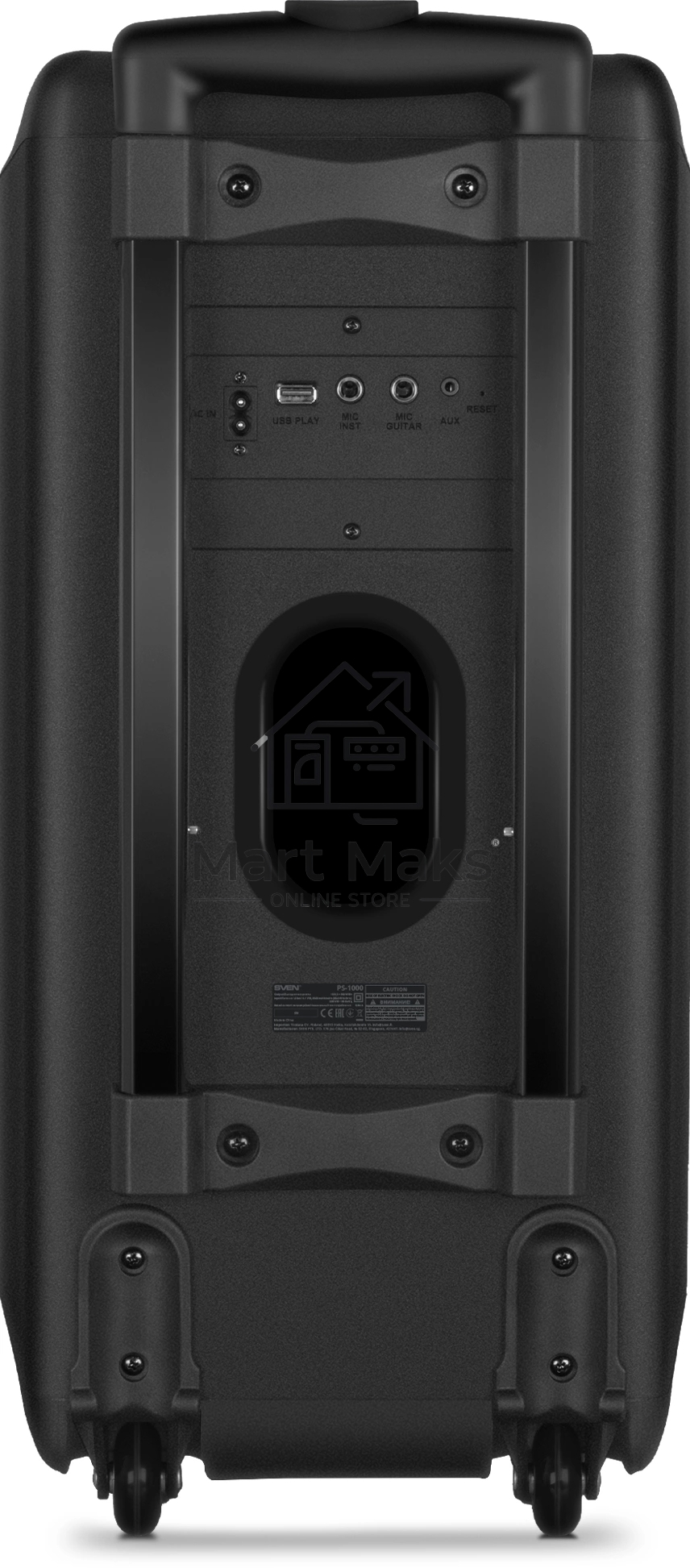 Колонка портативная Sven АС PS-1000 черный 160W 1.0 BT/3.5Jack 8000mAh (SV-022686)