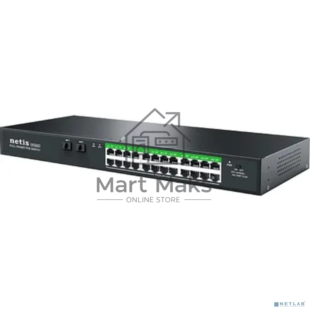 Коммутатор NETIS 24PORT 10/1000M POE 2 SFP COMBO P124GC
