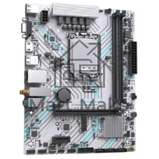 Материнская плата Maxsun B760M GAMING WIFI ICE, LGA 1700, Intel B760, 2xDDR4, 3xSATA, 1xM.2, 1xPCIe 4.0 x16, 1xPCIe x1, 1xVGA, 1xHDMI, 1x1Gb LAN, Wi-Fi 5, Bluetooth 4.2, 2xUSB-A 5Gbps, 4xUSB-A 2.0, 3x3.5 мм, 7.1, белый, mATX