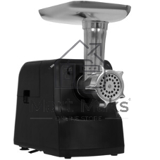 Мясорубка электрическая Brayer BR1612 черный, 2000 Вт, 2.0 кг/мин, реверс, защита от перегрузки, металлический лоток, насадки - 6