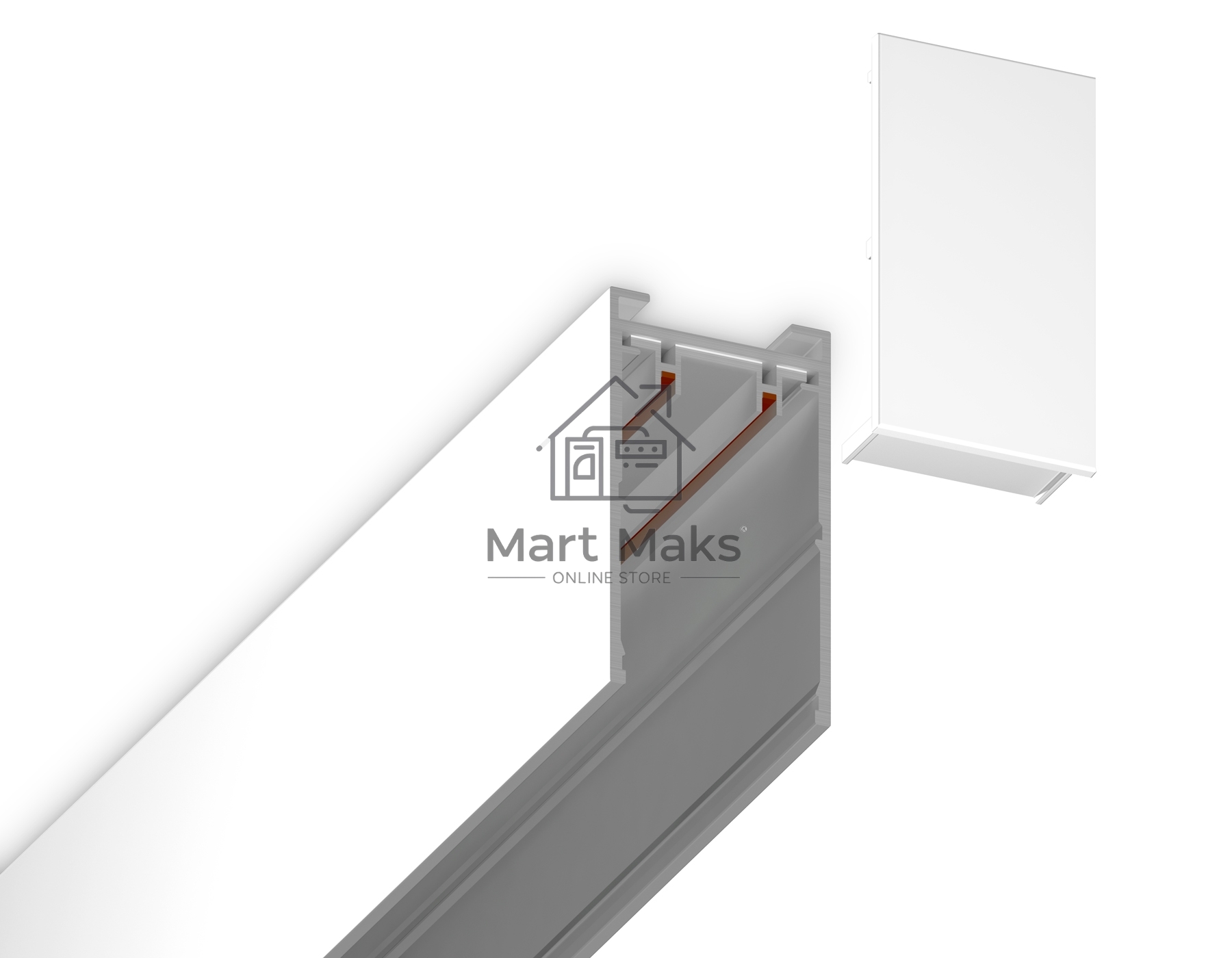 GL1057 WH белый заглушка для шинопровода Magnetic 220V 30.6*56*2 (2шт)