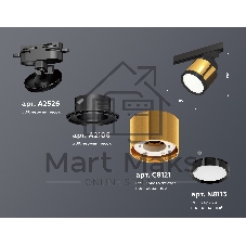 Светильник Ambrella light XT8121001 PYG/SBK/PBK золото желтое полированное/черный песок/черный полированный GX53