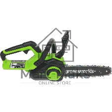 Цепная пила аккумуляторная GreenWorks G24CS25K4, 24V, 25 см, c АКБ 4А·ч и ЗУ (2007707UB)