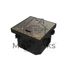 MultiDesk Лючок с розеткой 2К+З, 16А/250В, IP44 с монтажной коробкой для бетонных полов Античная латунь, тип MDK21 | MDK21202BC | SE