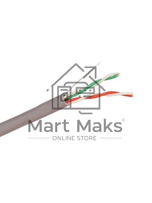 Кабель UTP 2 пары кат.5e Exegate CCA, бухта 305м, серый, PVC