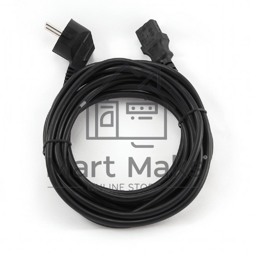 Кабель Gembird Power 250V 10A EUR, VDE Кабель питания сетевой, Евровилка, заземление, 5m (PC-186-VDE-5M)