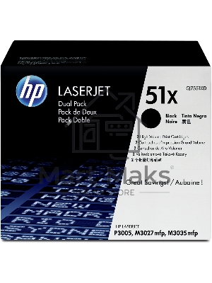 Картридж лазерный HP Q7551XD черный двойная упаковка для LaserJet P3005/M3027mfp/M3035mfp 2 x 13000стр.