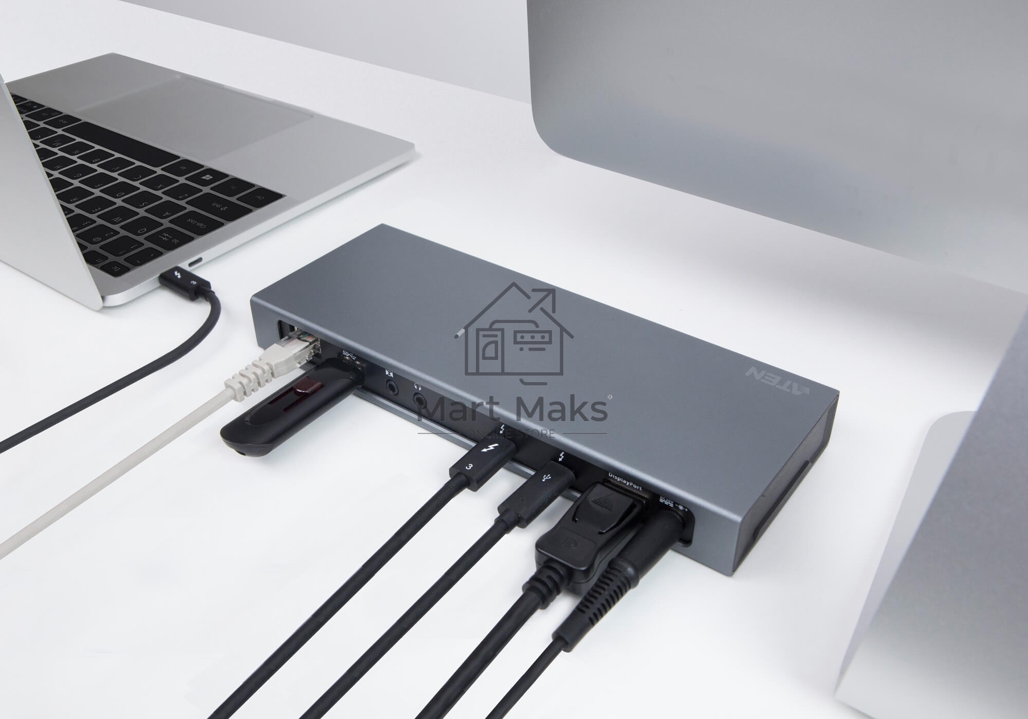 прибор совместного использования 2-Порта Thunderbolt 3.0 2-Port Thunderbolt 3.0 Sharing Switch