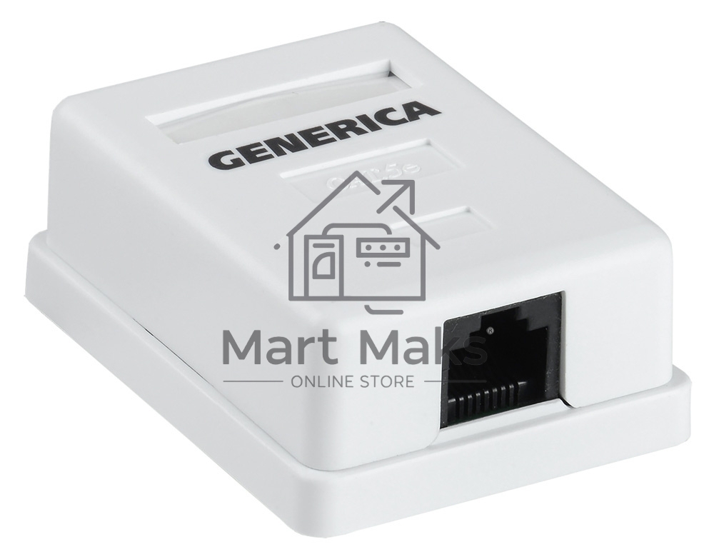Розетка ITK GENERICA CS2-1C5EU-12-G настенная 49.2x65.5x25.2мм RJ45 ABS белый (упак.:1шт)