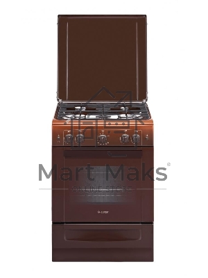 Плита газовая Gefest ПГ 6100-02 0010 коричневый, конфорок 4 шт, духовка 52 л, 60 см x 85 см x 60 см