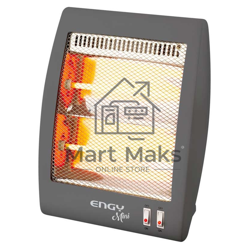 Обогреватель кварцевый Engy EN-505 mini, серый, 800 Вт, 8 м2, термостат