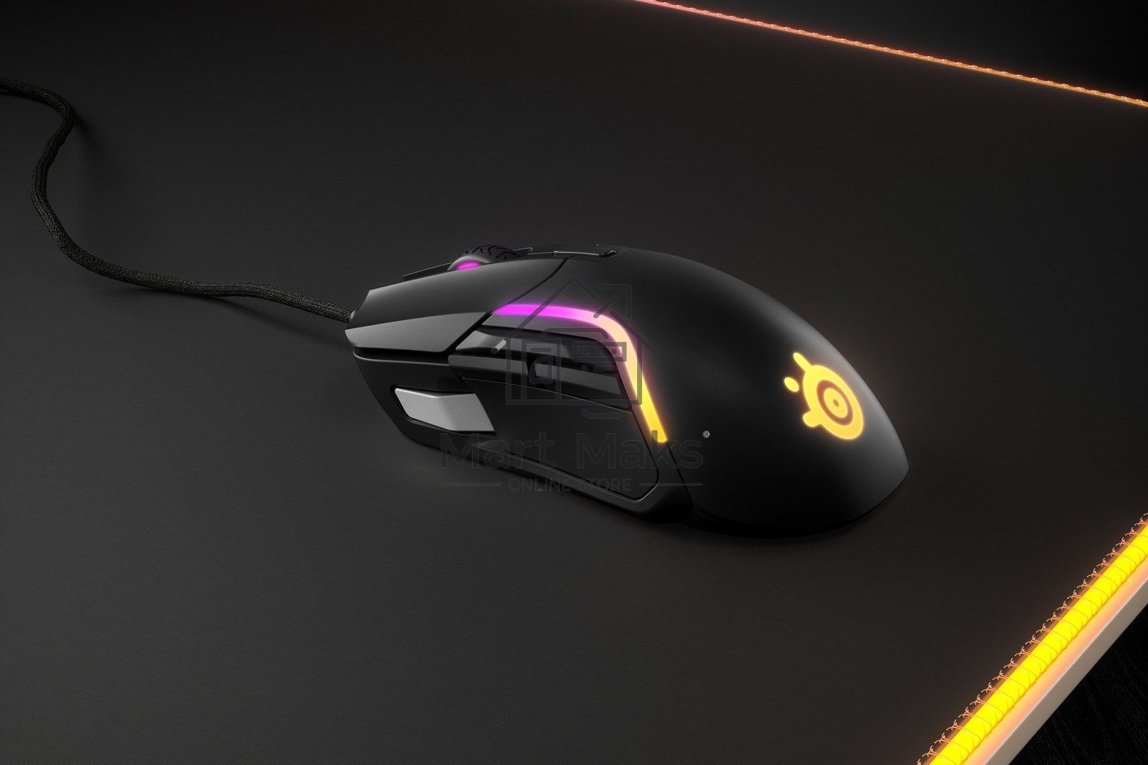 Мышь проводная SteelSeries Rival 5 черный, 18000 dpi, USB, кнопки - 9