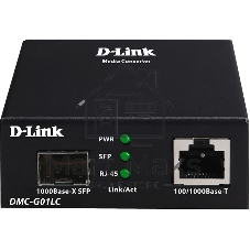 Медиаконвертер D-Link DMC-G10SC/A1A с 1 портом 100/1000Base-T и 1 портом 1000Base-LX с разъемом SC для одномодового оптического кабеля (до 10 км)