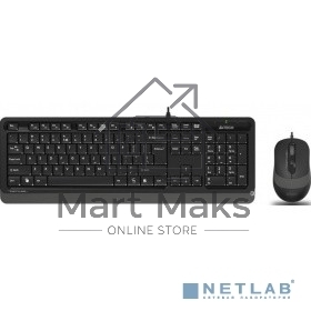 Клавиатура + мышь A4 Fstyler F1010 клав:черный/серый мышь:черный/серый USB Multimedia