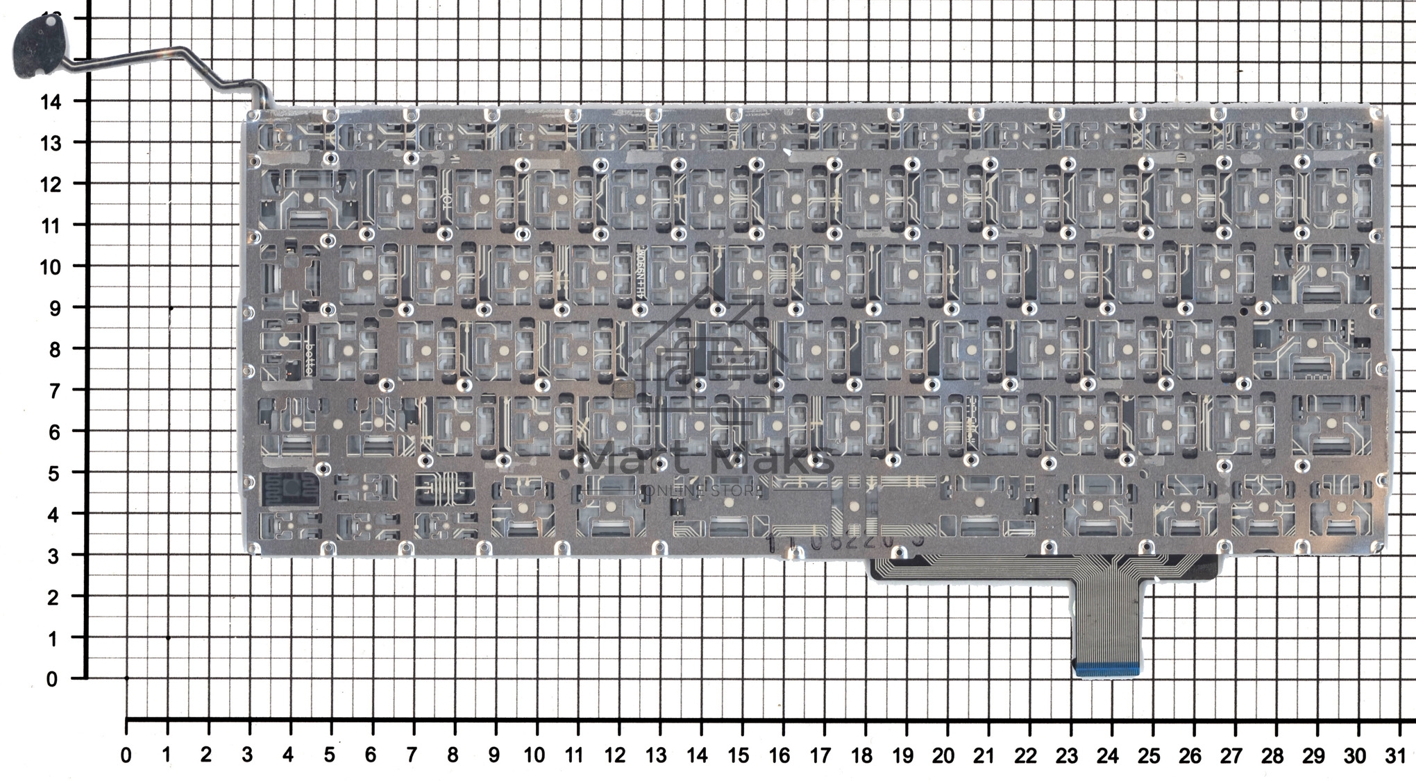 Клавиатура для ноутбука Macbook A1297 черная, большой Enter