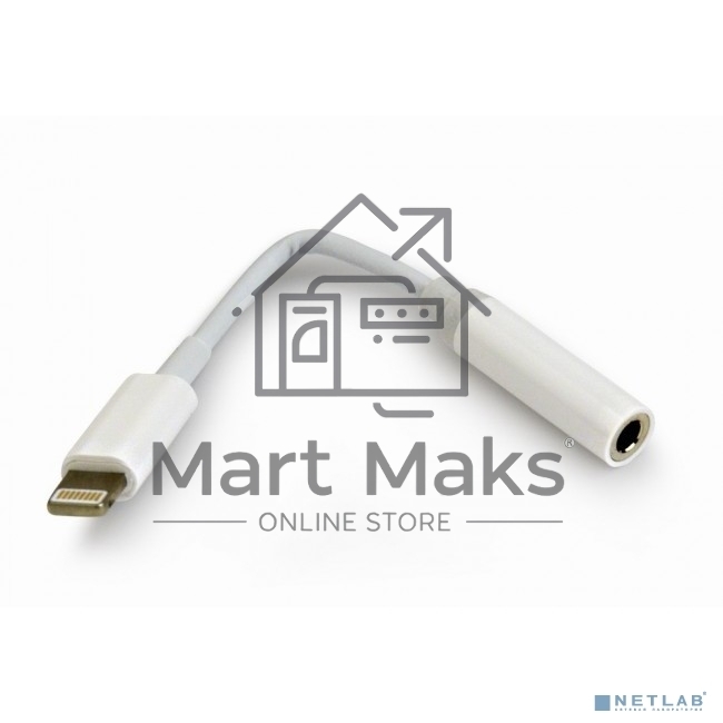 Переходник USB Cablexpert CCA-LM3.5F-01-W, Lightning/Jack3.5F, белый