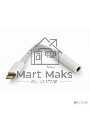 Переходник USB Cablexpert CCA-LM3.5F-01-W, Lightning/Jack3.5F, белый