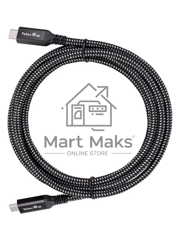Кабель USB4 TypeCM/CM 8K@30Hz, 40Gbps, PD 240W, медь Telecom 1.5м TUS840-1.5M